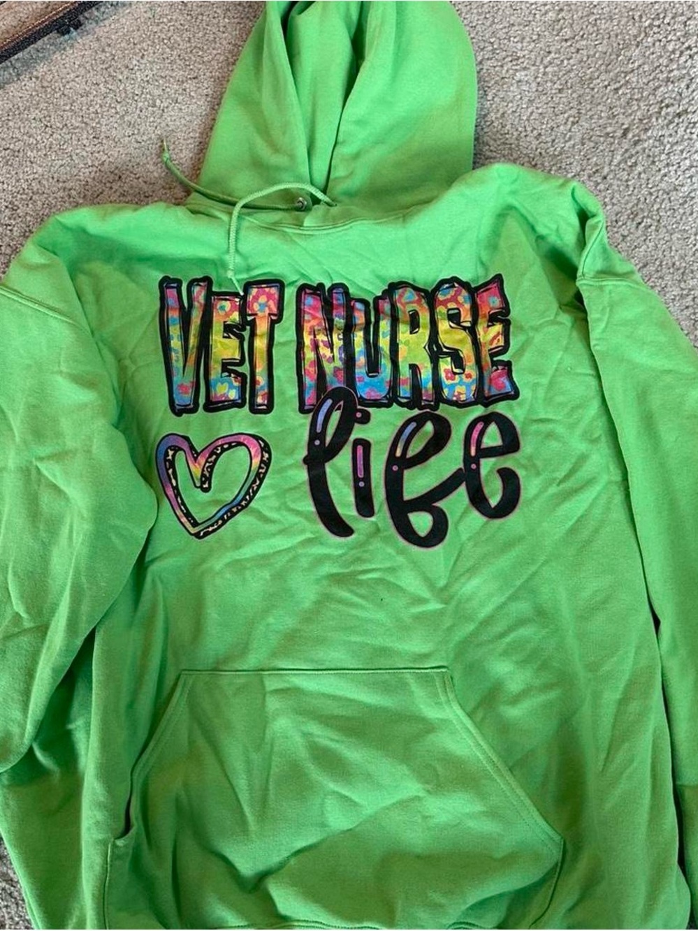 Jerzees Neon Green Pullover Hoodie
